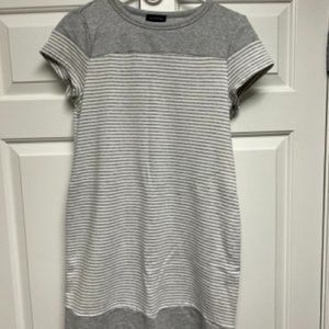 Gray striped t-shirt dress The Limited